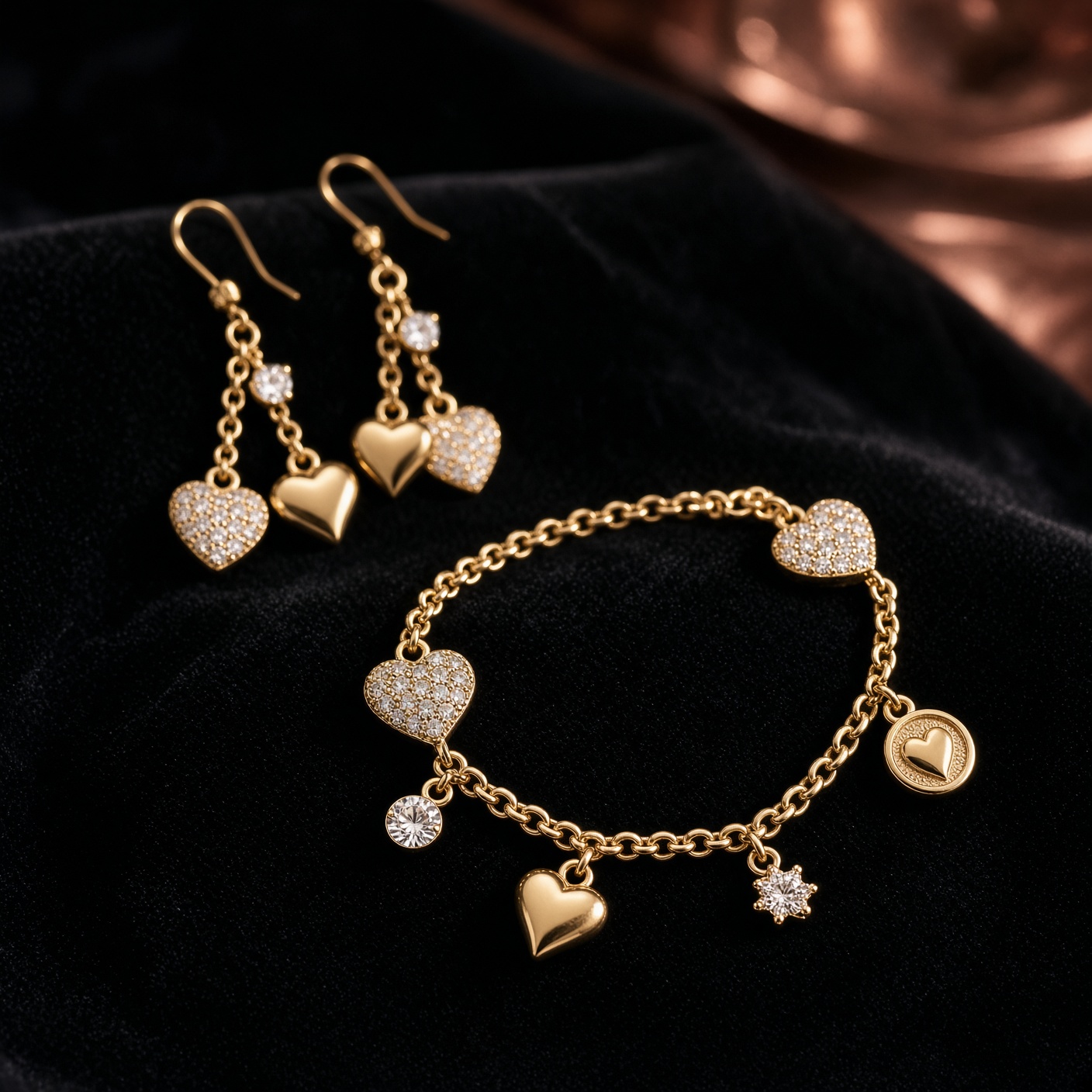 KayzCharmzz custom gold charm jewelry — handmade bracelets and earrings Cleveland